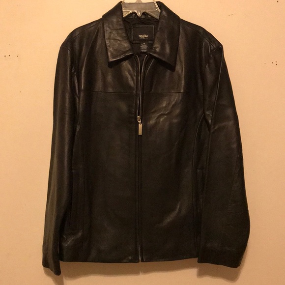 mossimo leather jacket mens